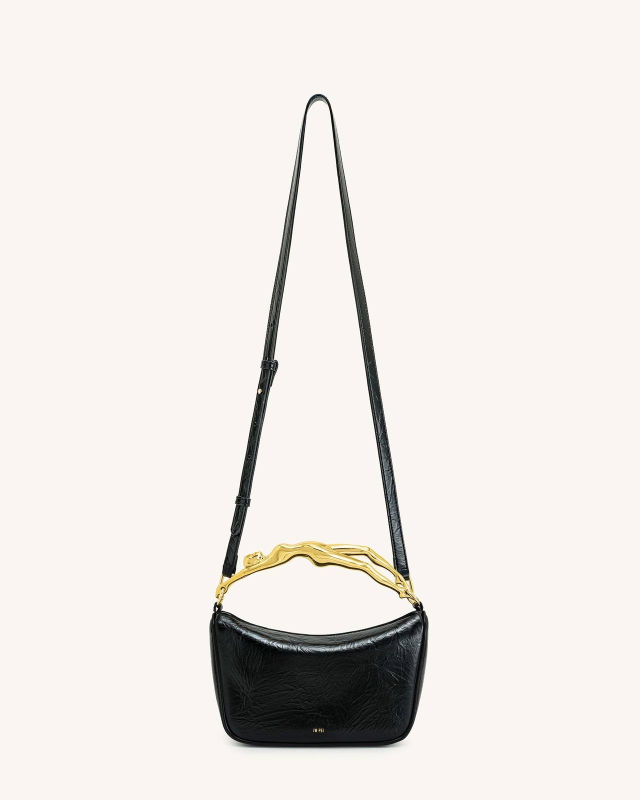 Sac à main Jenny avec poignée en forme humaine – Noir