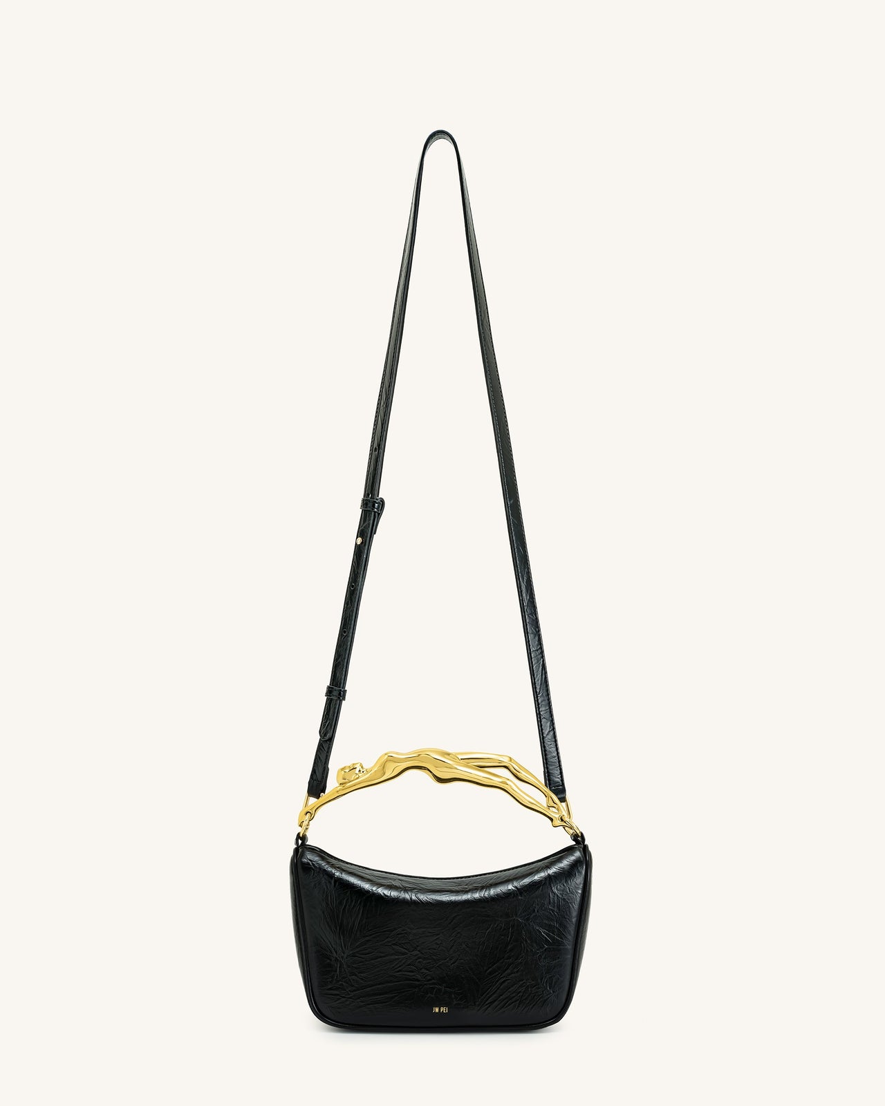 Sac à main Jenny avec poignée en forme humaine – Noir