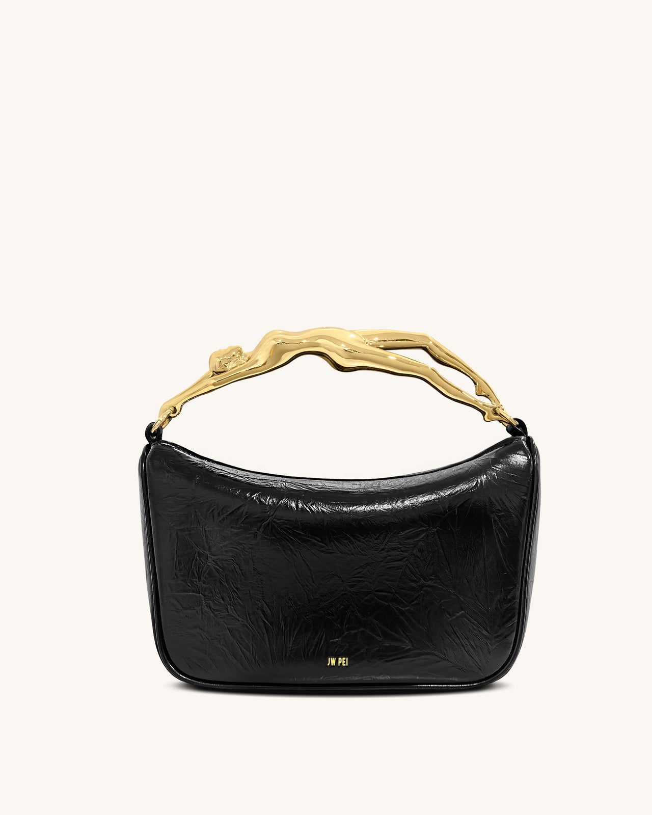 Sac à main Jenny avec poignée en forme humaine – Noir