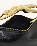 Sac à main Jenny avec poignée en forme humaine – Noir