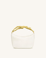 Sac à main Jenny avec poignée en forme humaine – Blanc