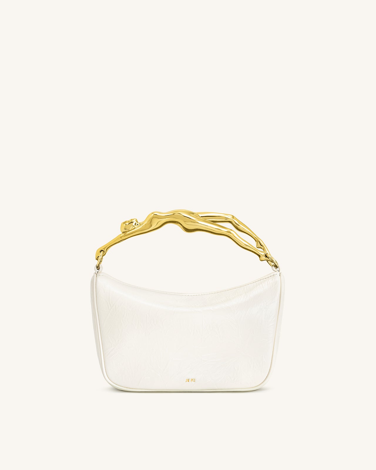 Sac à main Jenny avec poignée en forme humaine – Blanc