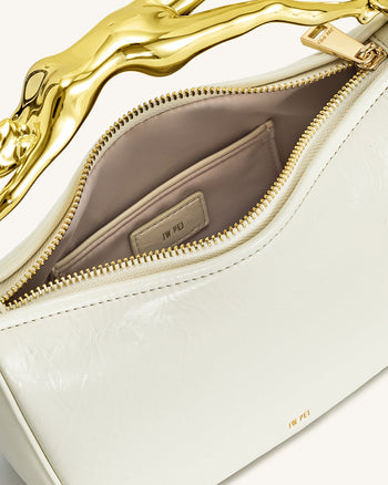 Sac à main Jenny avec poignée en forme humaine – Blanc