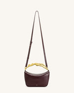 Sac à main Jenny avec poignée en forme humaine – Bordeaux foncé