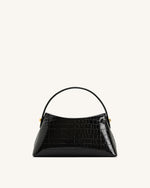 Sac à main Talia à poignée – Croco noir