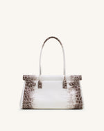 Sac épaule Yara – Croco blanc