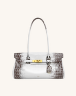 Sac épaule Yara – Croco blanc