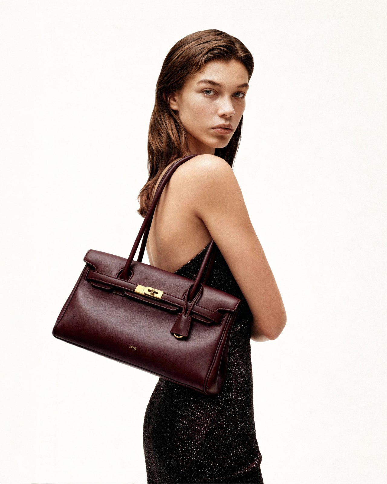 Yara Sac à Épaule – Bourgogne Foncé