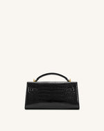 Sac à poignée supérieure Noor – Croco noir