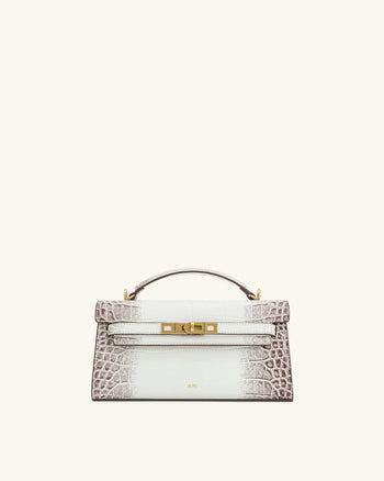 Sac à Main Noor – Croco Blanc