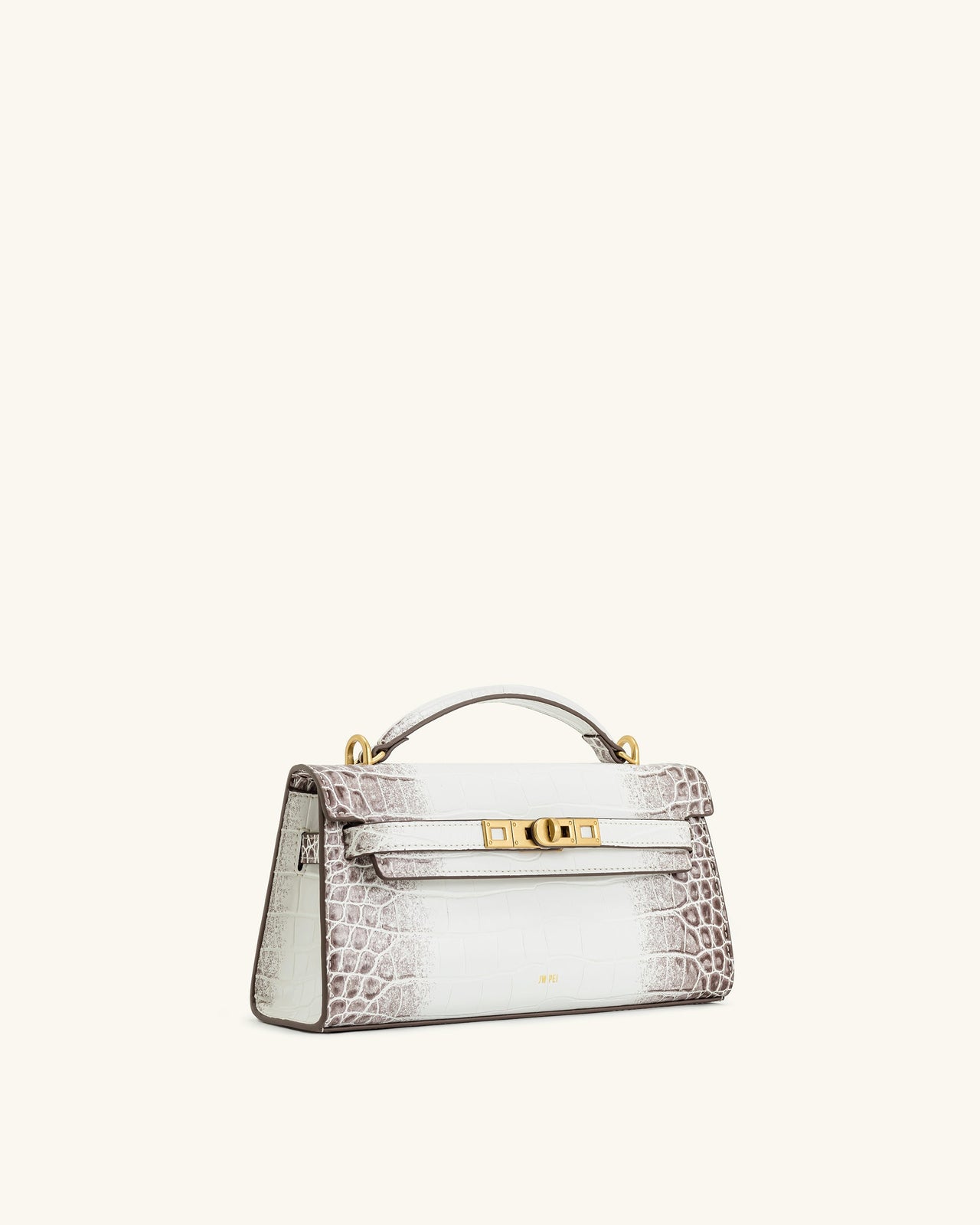 Sac à Main Noor – Croco Blanc