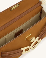 Bria Sac Structuré à Anse Supérieure en Daim Synthétique – Brun Jaune