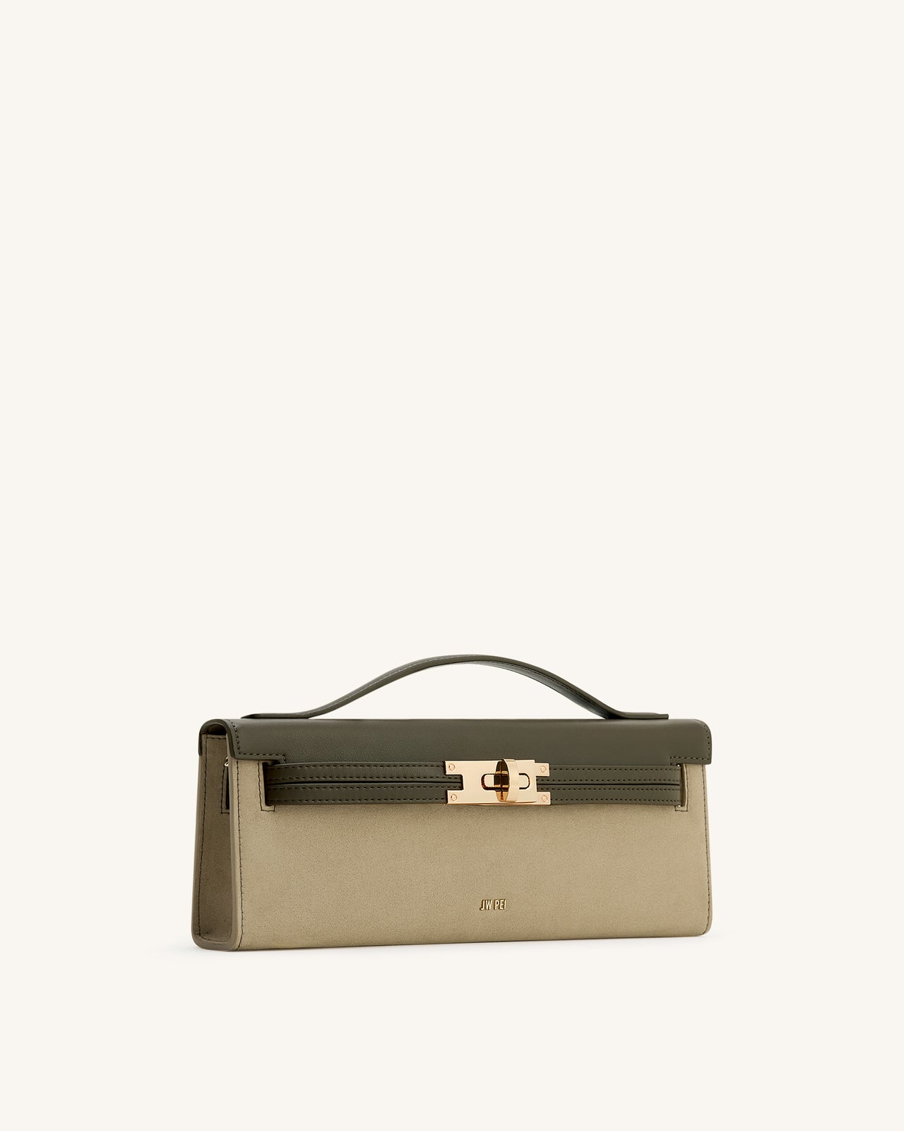 Bria Sac Structuré à Anse Supérieure en Daim Synthétique – Olive Foncé