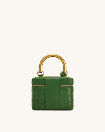 Evelyn Sac à anse supérieure matelassé forme boîte - Vert