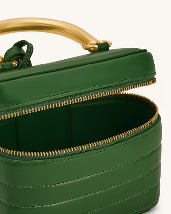 Evelyn Sac à anse supérieure matelassé forme boîte - Vert