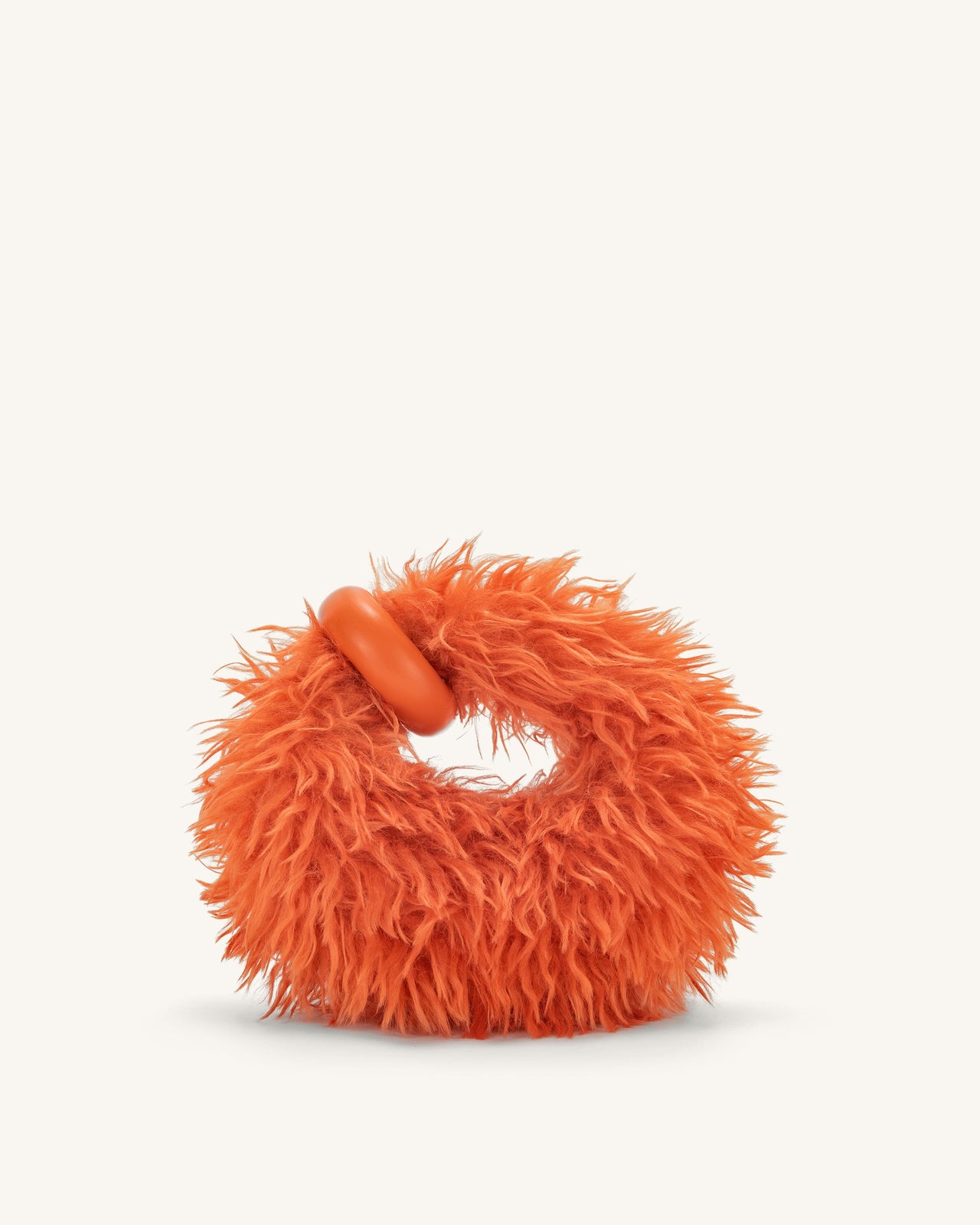 Abacus - Mini sac à main en fausse fourrure - Orange