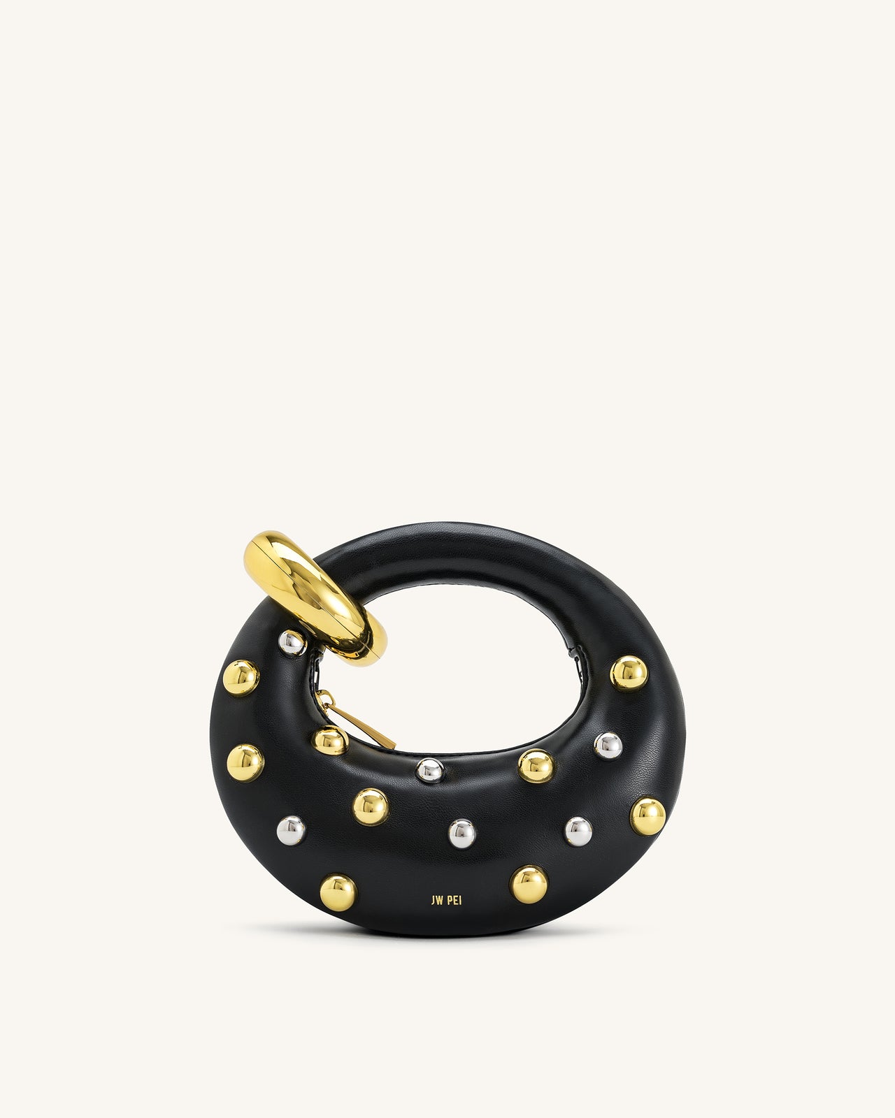 Sac Top Handle Mini Abacus à Clous - Noir