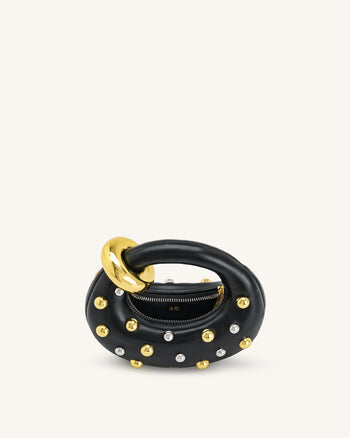 Sac Top Handle Mini Abacus à Clous - Noir