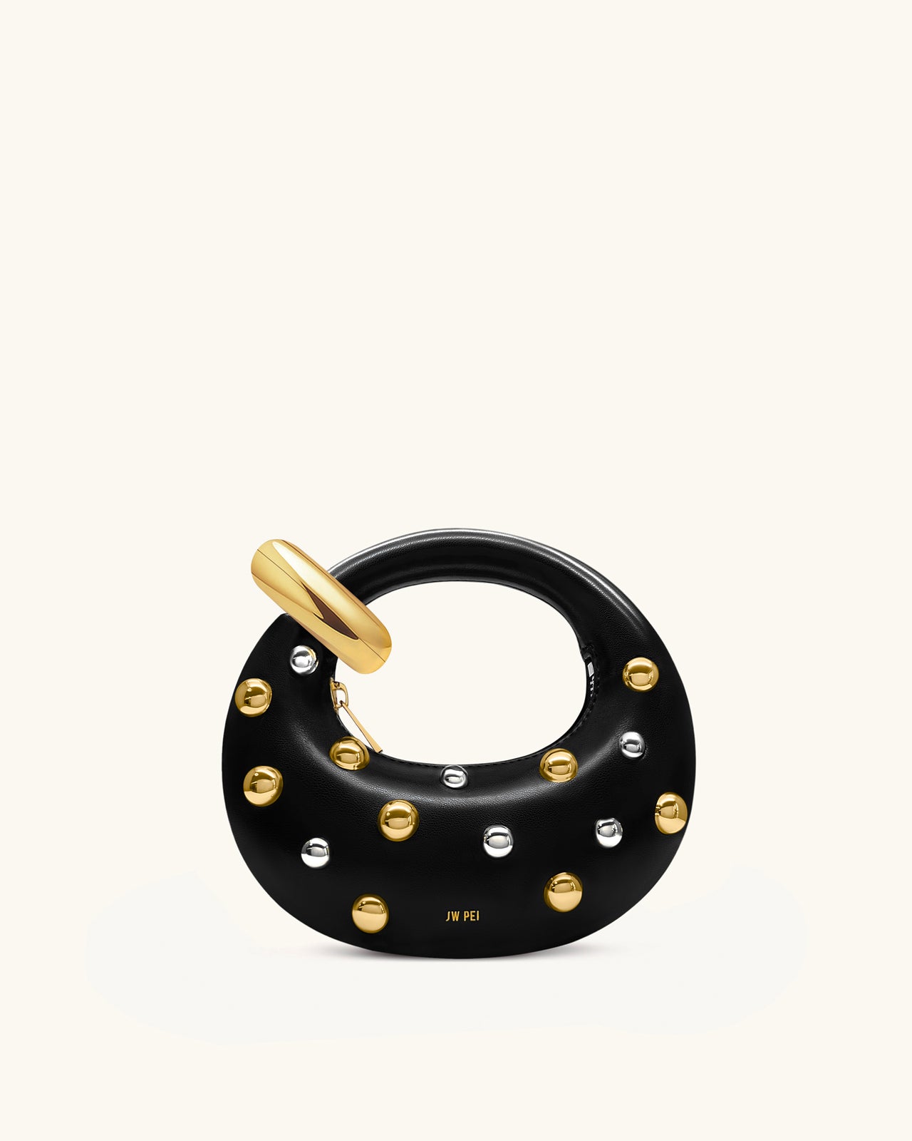 Sac Top Handle Mini Abacus à Clous - Noir