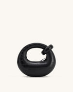 Sac Top Handle Mini Abacus - Croco Noir