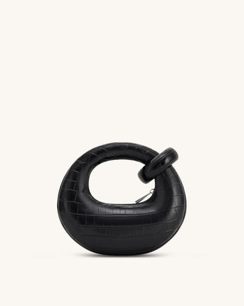 Sac Top Handle Mini Abacus - Croco Noir