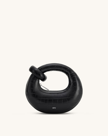 Sac Top Handle Mini Abacus - Croco Noir