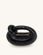 Sac Top Handle Mini Abacus - Croco Noir