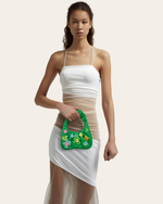 Sac à main Hobo Gabbi Floral plissé moyen - Vert