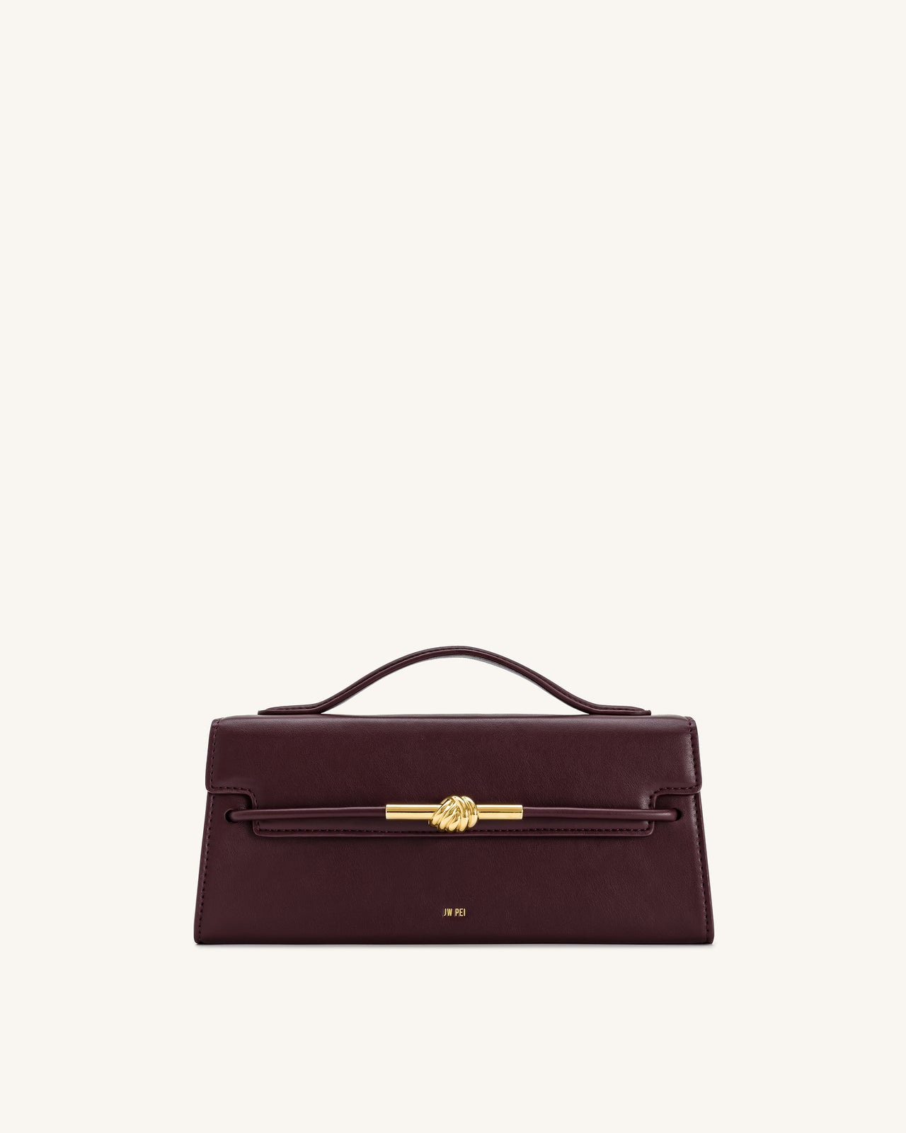 Sac à anse supérieure Nœud de corde métallique Lena - Bordeaux intense