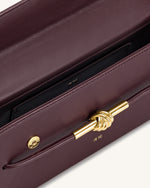 Sac à anse supérieure Nœud de corde métallique Lena - Bordeaux intense