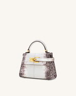 Sac à main Elise à motif croco - Blanc