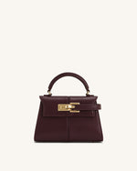 Sac à main Elise à poignée – Bourgogne profond