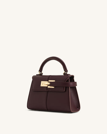 Sac à main Elise à poignée – Bourgogne profond
