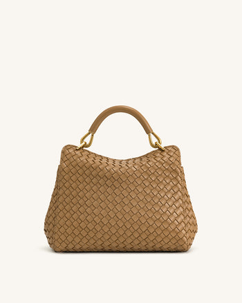 Sac tressé classique à poignée Lucia – Marron