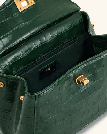 Sac à main Lucia Classique - Croco Vert