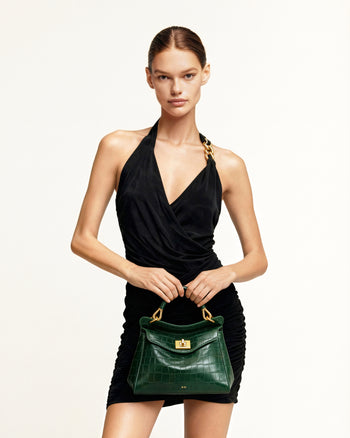 Sac à main Lucia Classique - Croco Vert