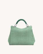 Sac à main classique en suédine Lucia – Vert matcha