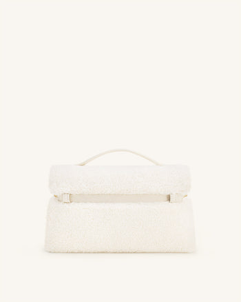 Sac à main en fausse fourrure Thea – Crème