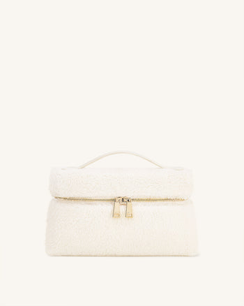 Sac à main en fausse fourrure Thea – Crème