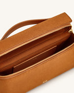 Sac à main en suédine Thea – Camel