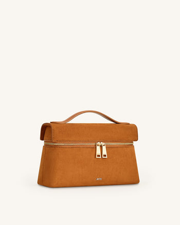 Sac à main en suédine Thea – Camel