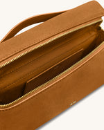 Sac à main en suédine Thea – Camel