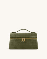 Sac à main façon croco Thea – Vert olive