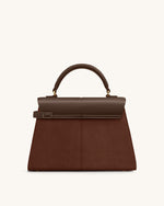 Sac à Main Elise en Faux Suède - Marron Moka