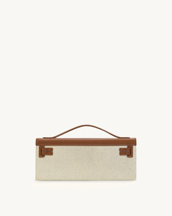 Sac à poignée rigide Bria – Toile marron