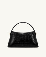 Sac à main Talia à poignée – Croco noir