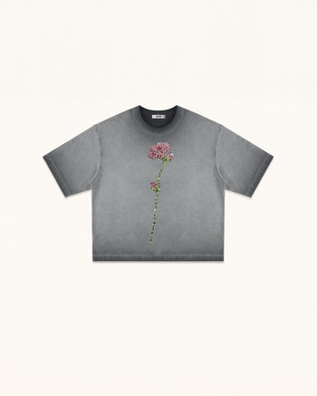 Le t-shirt rose à strass The Enchanted - Gris délavé