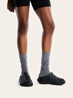 La sabots à plateforme Tara Leaf - Noir