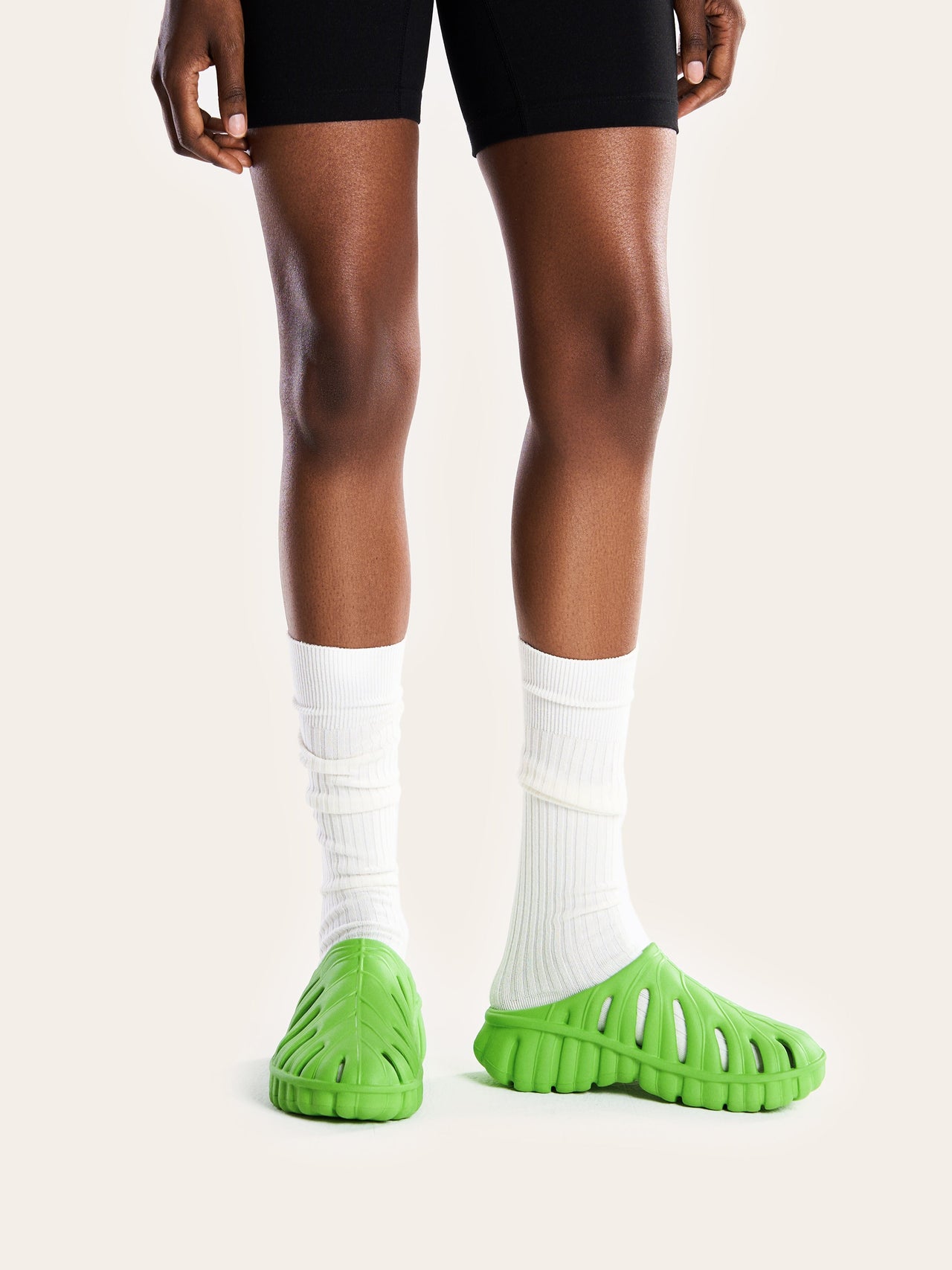 La sabots à plateforme Tara Leaf - Vert néon