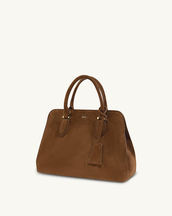 Sac Tote Lara en Suède Synthétique - Marron